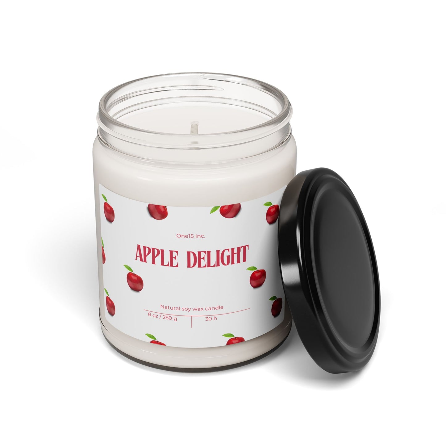 Apple Delight Scented Soy Candle - 9oz Natural Wax Aroma